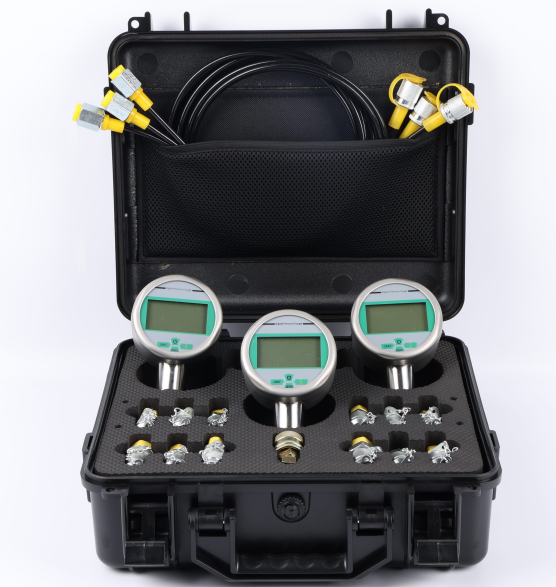 Professional Digital Hydraulic System Pressure Test Kit with Multi-Function Gauges for Heavy Equipment