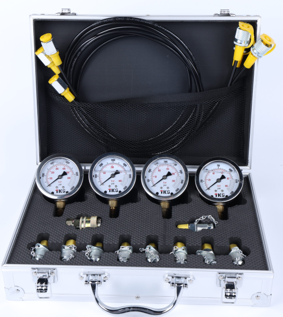 Hydraulic Pressure Test Gauge Kit Series - 3/4/5 Gauges for Excavator Construction Machinery Repair
