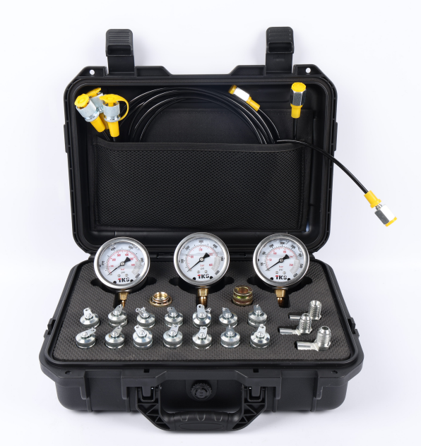Hydraulic Pressure Test Gauge Kit Series - 3/4/5 Gauges for Excavator Construction Machinery Repair
