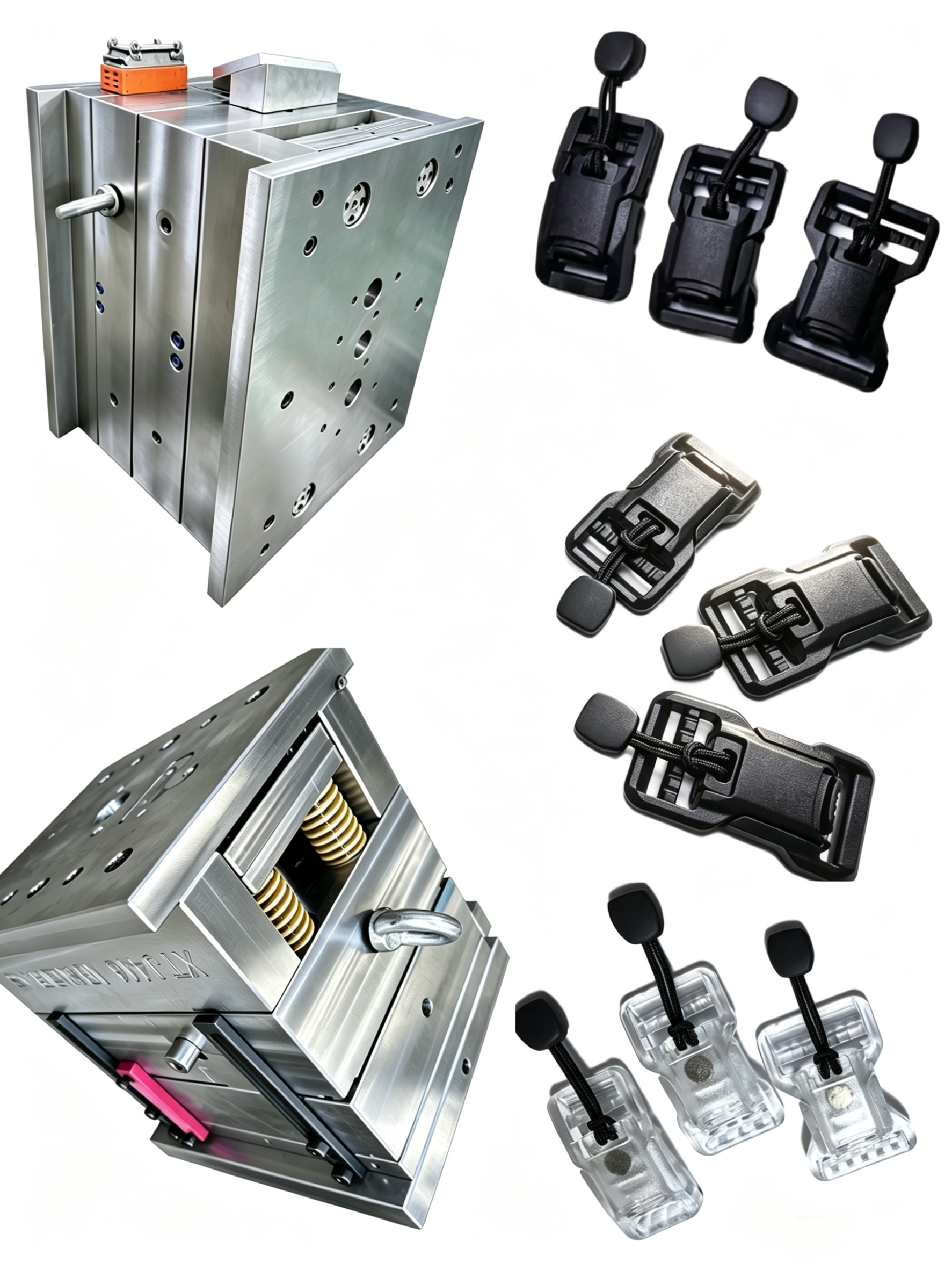 Magnetic buckle,ycliyue,Military Green, Thickened, Shockproof, Multifunctional Plastic Tool Box