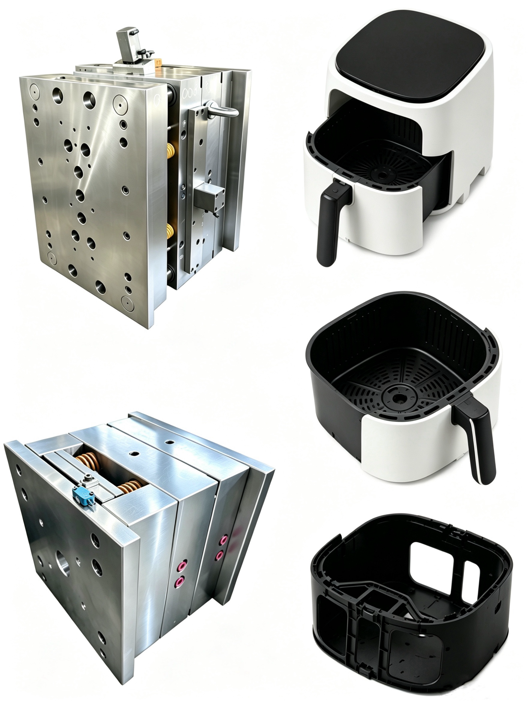 Plastic Air Fryer Housing for Small Home Appliances,ycliyue,Injection Molded Plastic Air Fryer Casing