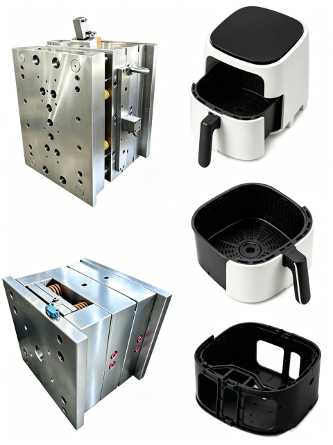 Plastic Air Fryer Housing for Small Home Appliances,ycliyue,Injection Molded Plastic Air Fryer Casing