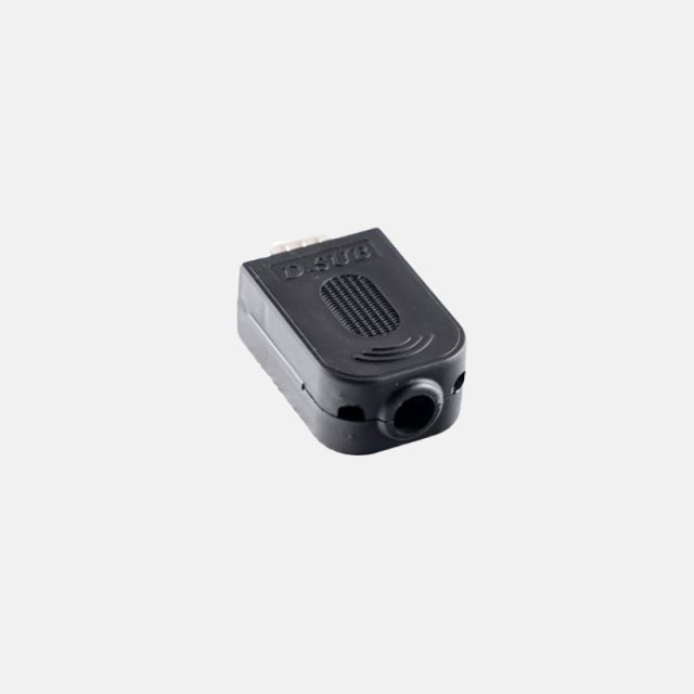 DB9 serial port plug - gold pin transfer / no soldering required