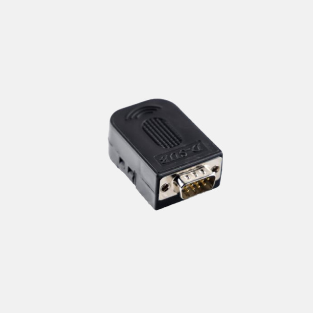 DB9 serial port plug - gold pin transfer / no soldering required