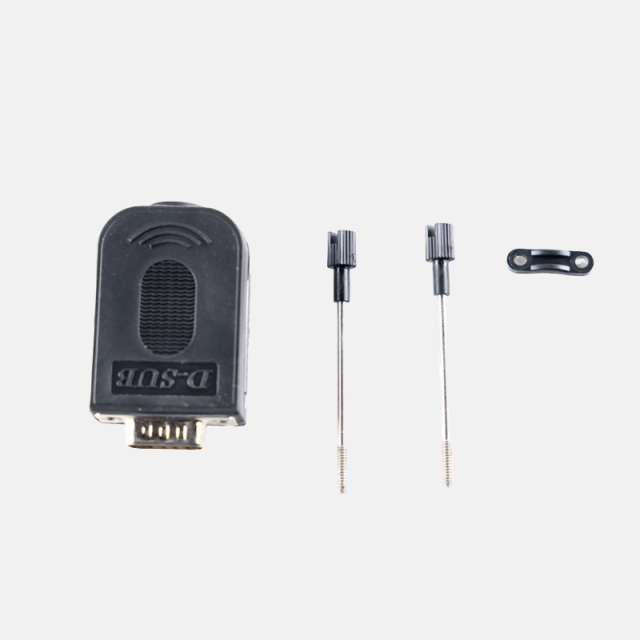 DB9 serial port plug - gold pin transfer / no soldering required