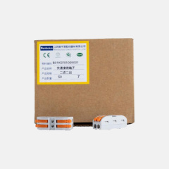 Two-inlet, two-outlet quick-connect terminal block