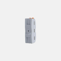 Two-inlet, two-outlet quick-connect terminal block
