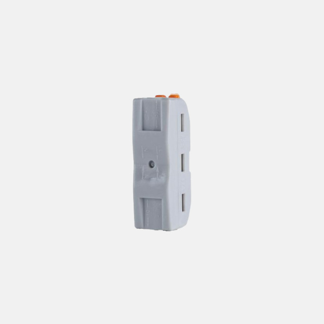 Two-inlet, two-outlet quick-connect terminal block