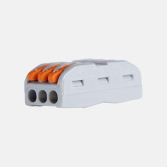 Quick-connect terminal, three inputs and three outputs