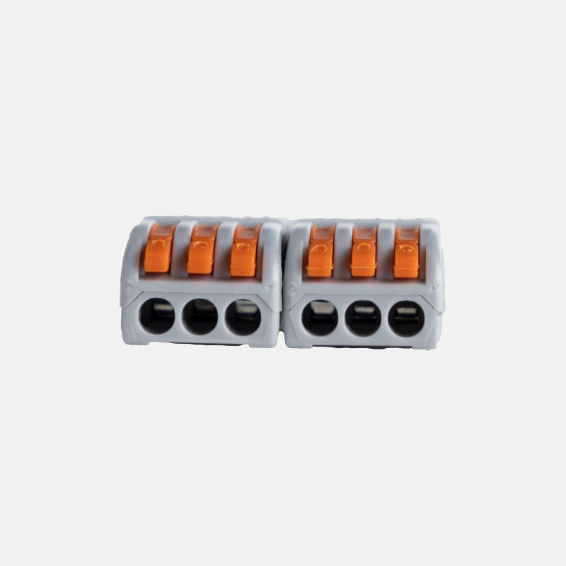 Quick-connect terminal, three inputs and three outputs