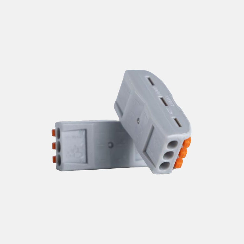 Quick-connect terminal, three inputs and three outputs