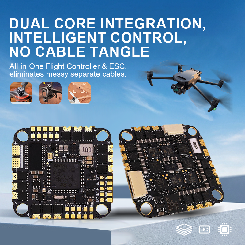 F722 FPV Flight Controller Stack For Controller Lover Drone Controller with 4in1 ESC 30X30mm 2-6S for FPV Freestyle Drones Parts