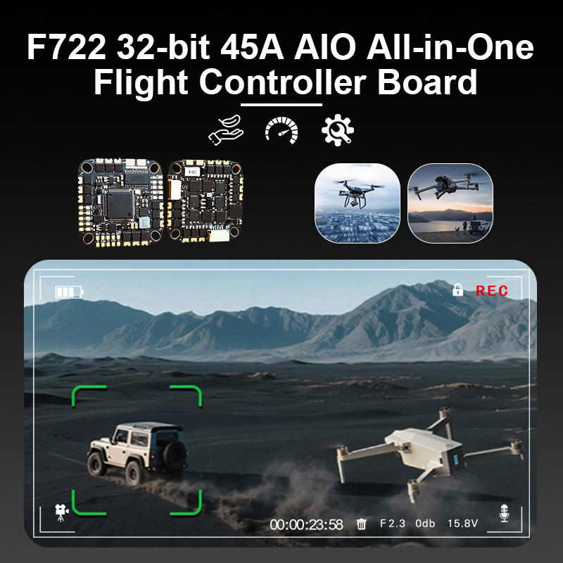 F722 FPV Flight Controller Stack For Controller Lover Drone Controller with 4in1 ESC 30X30mm 2-6S for FPV Freestyle Drones Parts