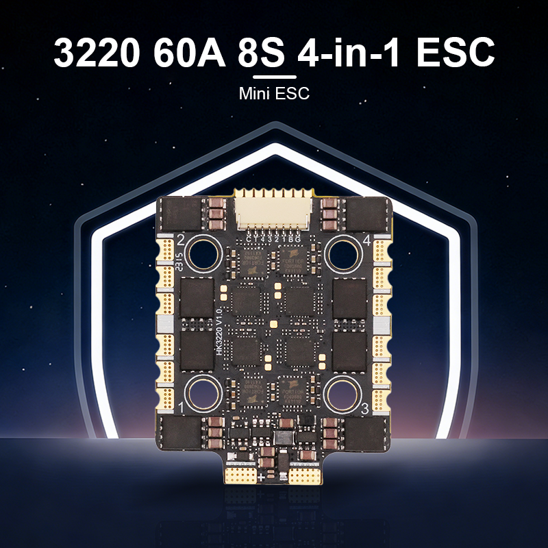 60A Drone Flight Controller 4in 1 Esc 2-8S Electric Speed Controller for FPV Racing Drone Freestyle