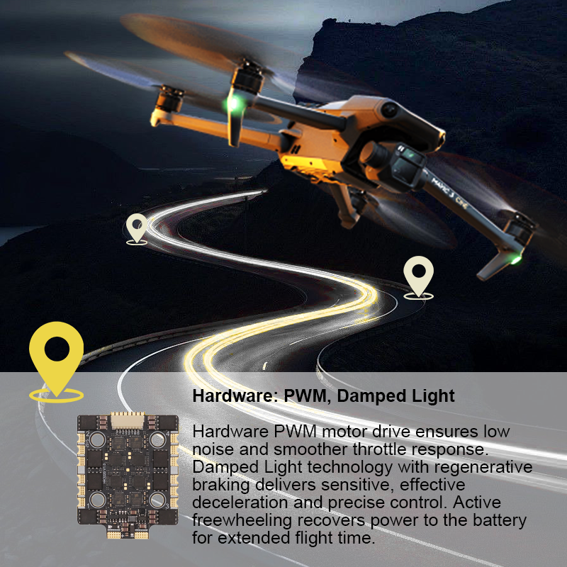 60A Drone Flight Controller 4in 1 Esc 2-8S Electric Speed Controller for FPV Racing Drone Freestyle