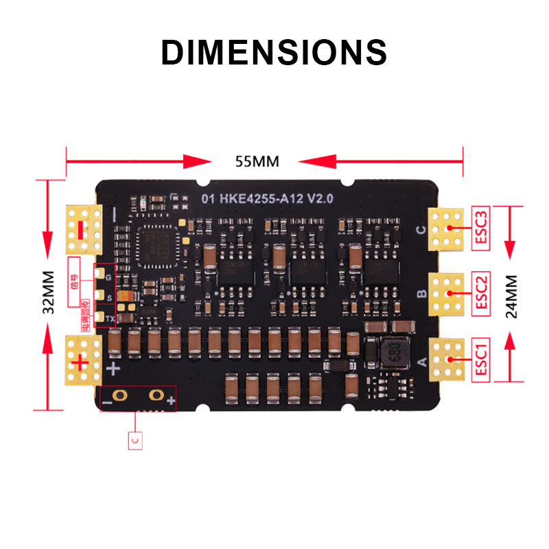 6-12S ESC Board Flight Simulator Controls for Aircraft Helicopter 4255 120A ESC Electronic Speed Controll for FPV Drone Airplane