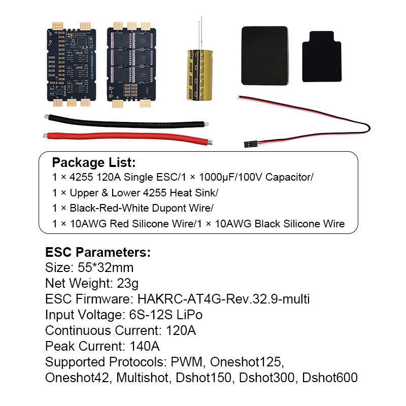 6-12S ESC Board Flight Simulator Controls for Aircraft Helicopter 4255 120A ESC Electronic Speed Controll for FPV Drone Airplane