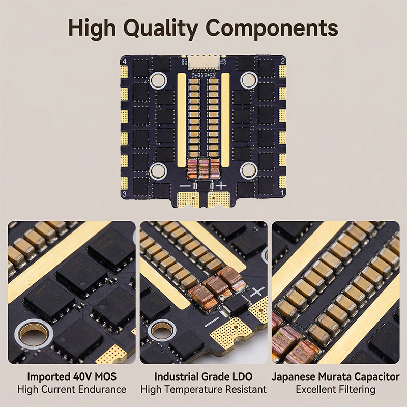 2-8S 90A Electronic ESC Board with Dual PCB Flight Simulator Controls 4in 1 ESC for FPV Racing Drone Quadcopt