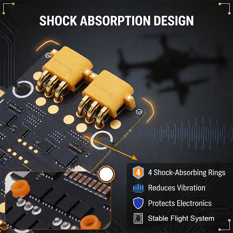 EF60 50/65A 2-8S 4in1 Esc High Performance Flight Simulator Controls for FPV Racing Drone Freestyle