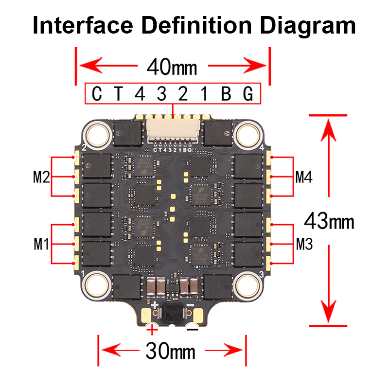 4230 65A 2-8S 4in1 ESC High Performance AT32F421 Flight Simulator Controls for FPV Racing Drone Quadcopters