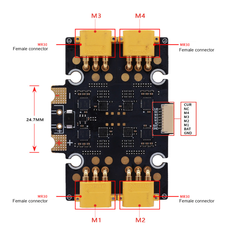 EF60 50/65A 2-8S 4in1 Esc High Performance Flight Simulator Controls for FPV Racing Drone Freestyle