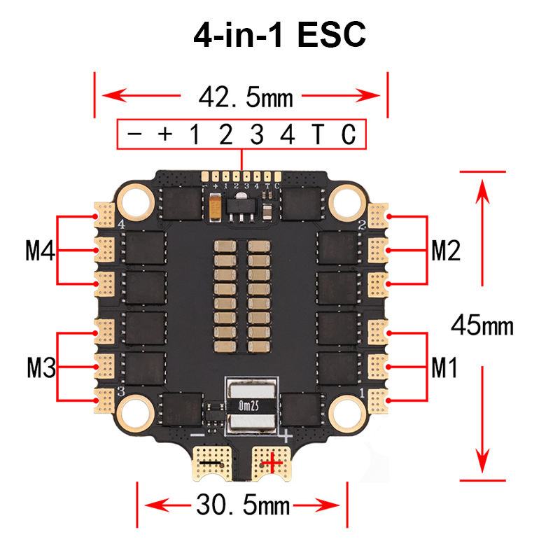 4230 65A 2-8S 4in1 Esc High Performance Flight Simulator Controls for FPV Racing Drone Freestyle