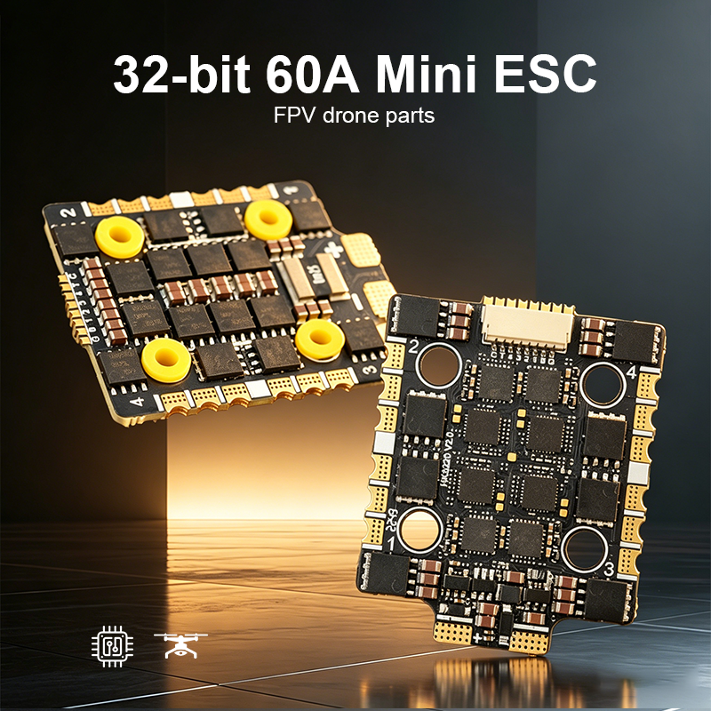 3220 60A 2-8S 4in1 ESC Board Flight Simulator Controls for FPV Racing Drone Airplanes Aircraft Helicopter