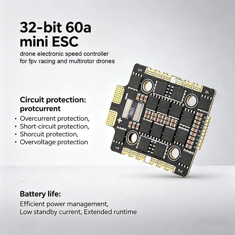 3220 60A 2-8S 4in1 ESC Board Flight Simulator Controls for FPV Racing Drone Airplanes Aircraft Helicopter