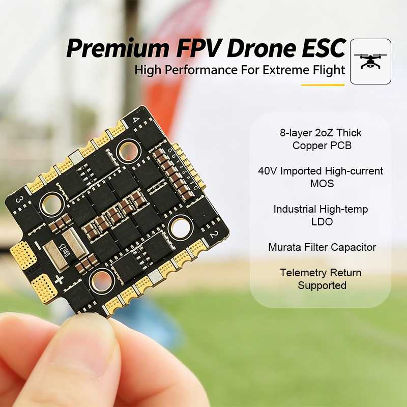3220 60A 2-8S 4in1 ESC Board Flight Simulator Controls for FPV Racing Drone Airplanes Aircraft Helicopter