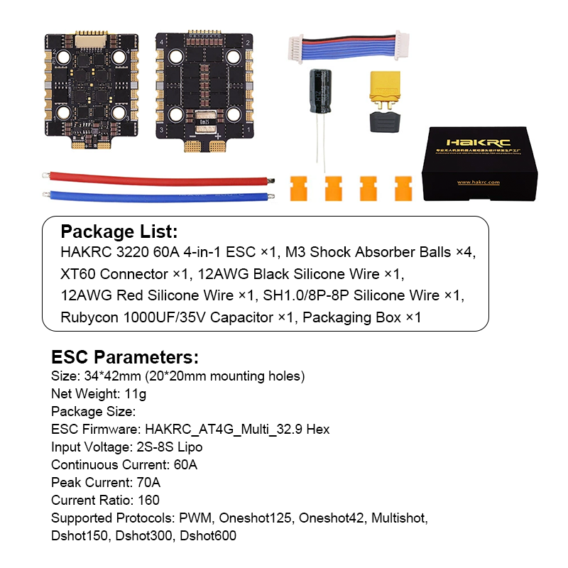 3220 60A 2-8S 4in1 ESC Board Flight Simulator Controls for FPV Racing Drone Airplanes Aircraft Helicopter