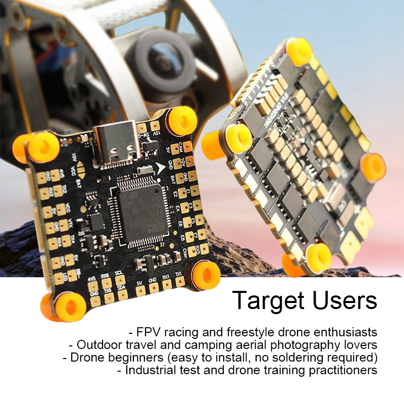 F405 Flight Controller Stack with Integrating 5V/10V Dual BEC 65A Flight Controller 4in1 ESC for FPV Freestyle Drones Parts