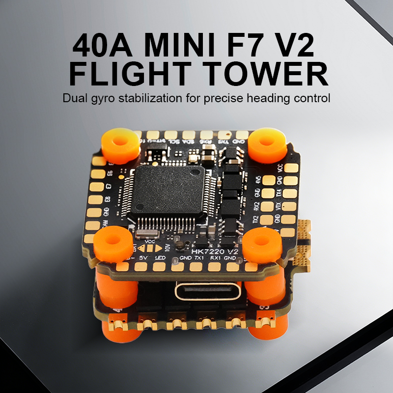 F722 Flight Controller Stack with Integrating 5V/10V Dual BEC F722 40A 6S 4in1 ESC High Performance Brushless ESC for FPV Racing Freestyle Drones Parts