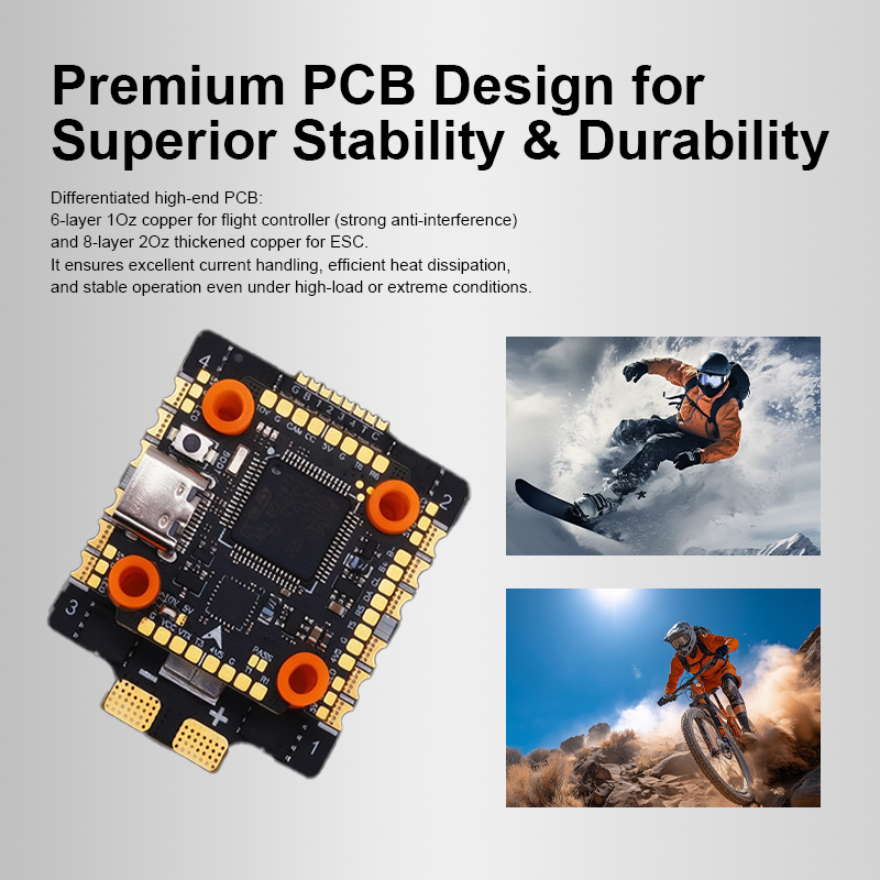 F722 65A 8S Flight Controller Stack F7220 V2 Mini Flight Controller with Integrating 5V/10V Dual BEC 3220 65A 4in1 ESC for FPV Racing Freestyle Drones Parts