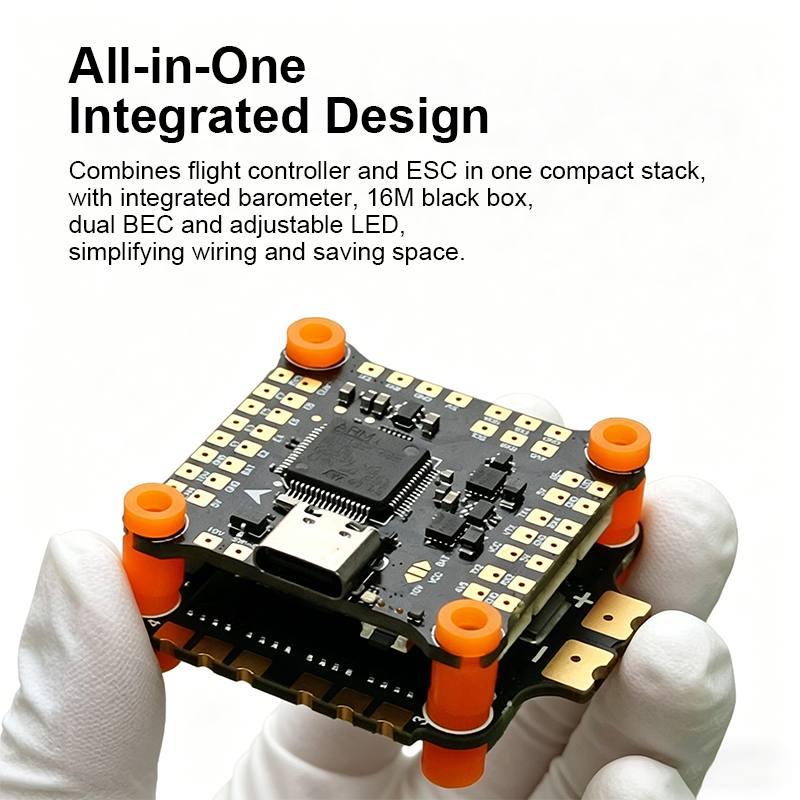 F722 65A Flight Controller Stack 7230 V2 Flight Controller with Integrating 5V/10V Dual BEC 4230 65A 8S 4in1 ESC for FPV Racing Drones Parts