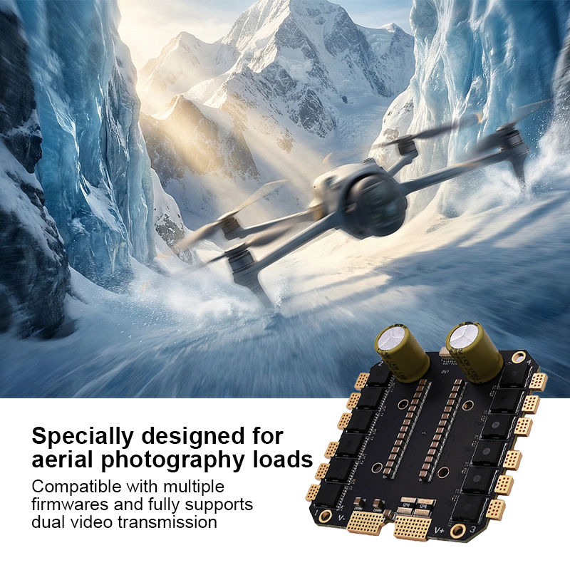 H743 100A 12S Flight Controller Stack FPV Flight Controller with Integrating 5V/12V Dual BEC 4in1 ESC Brushless ESC for FPV Racing Freestyle Drone Parts