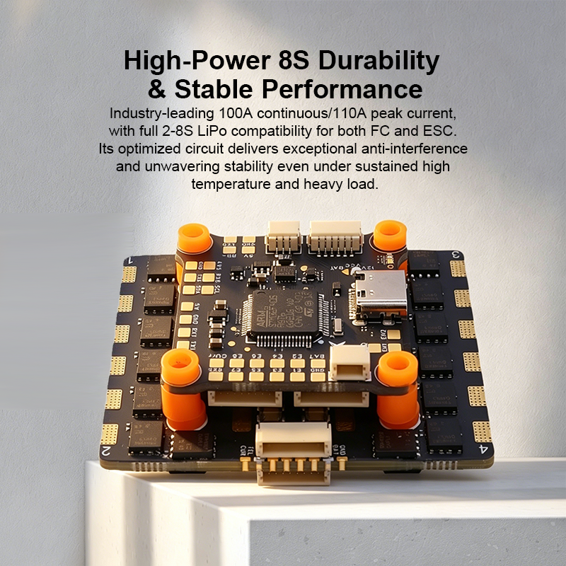 F405 Flight Controller 100A 8S 4in1 ESC Brushless ESC F405 Flight Controller Stack with Integrating 5V/12V Dual BEC for FPV Racing Freestyle Drone Parts