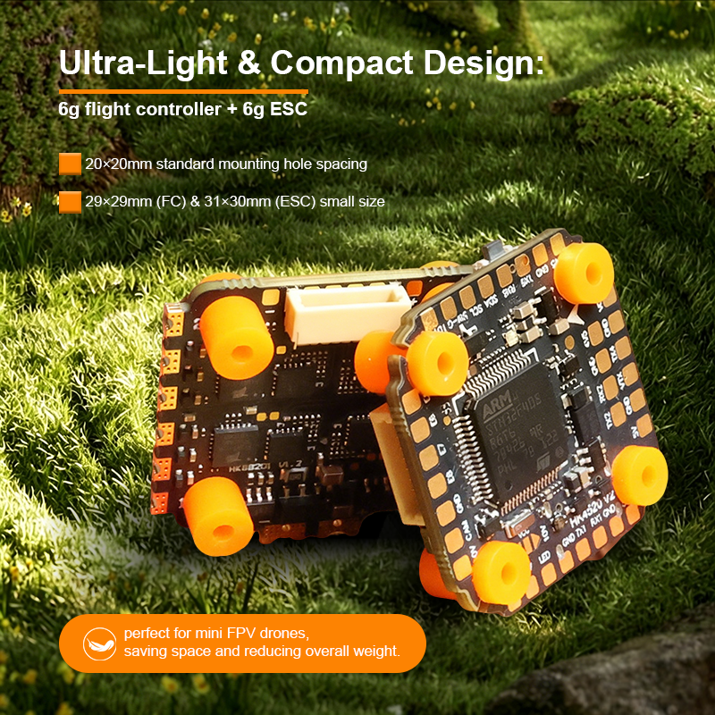 F405 Mini Flight Controller Stack F405 Flight Controller with Integrating 5V/10V Dual BEC 35A 6S 4in1 ESC for FPV Racing Drones Parts