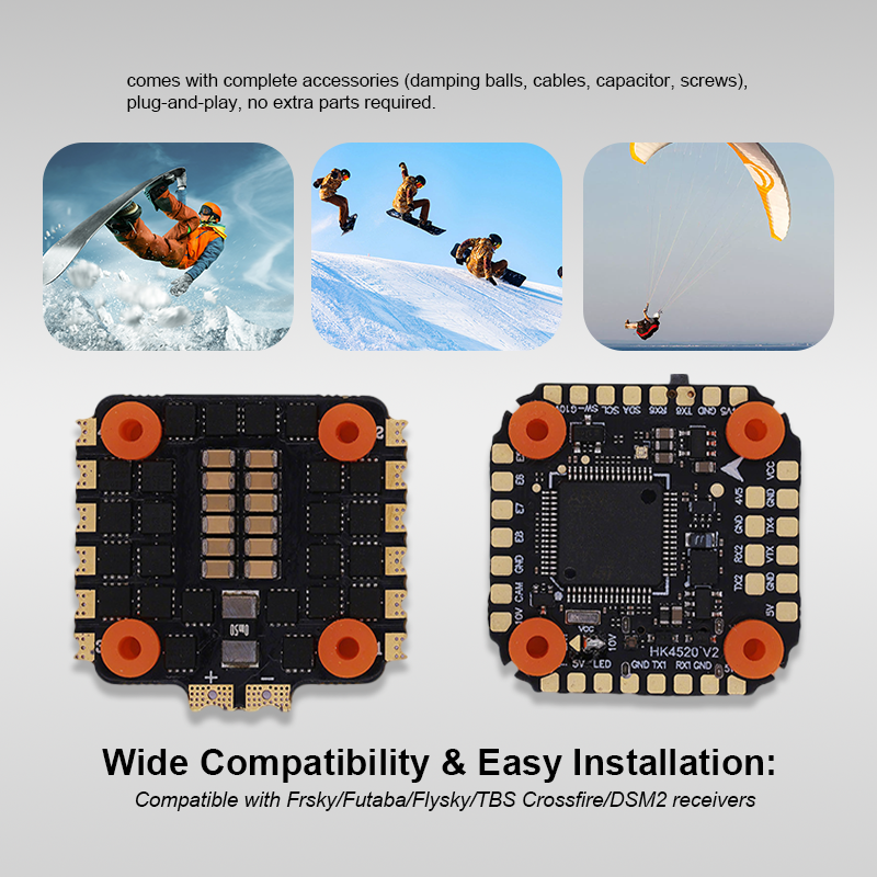 F405 Mini Flight Controller Stack F405 Flight Controller with Integrating 5V/10V Dual BEC 35A 6S 4in1 ESC for FPV Racing Drones Parts