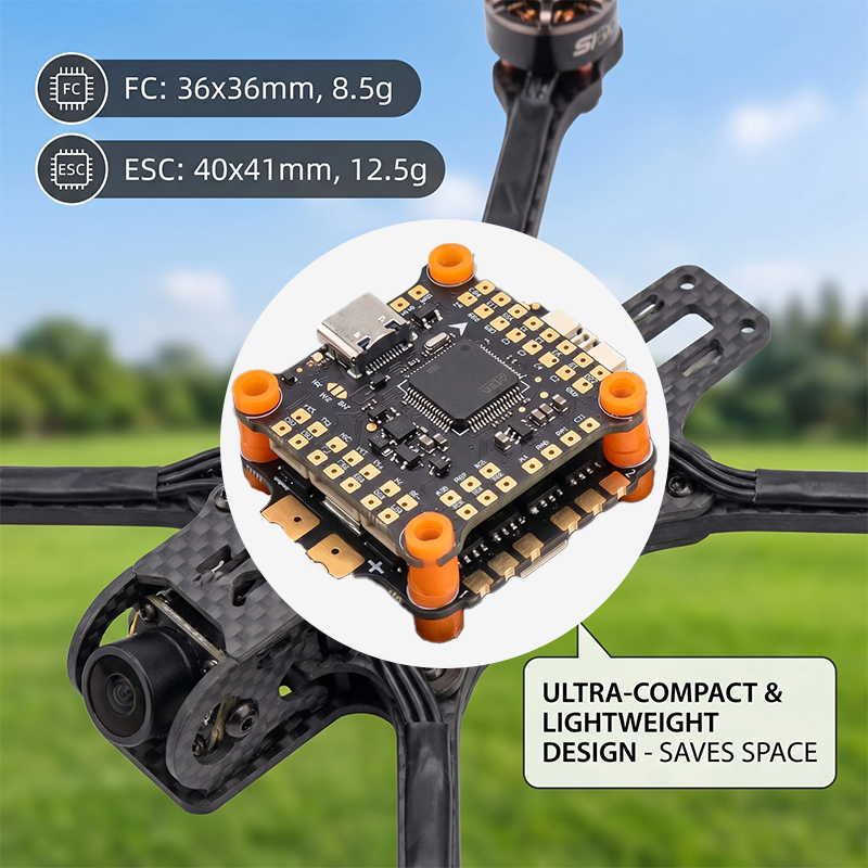 F405 Flight Controller 50A 6S 4in1 ESC Brushless ESC High Performance Mini Flight Controller Stack with Integrating 5V/10V Dual BEC for FPV Racing Drone Parts