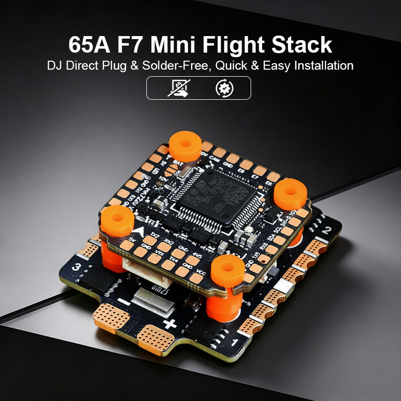F722 Mini Flight Controller Stack 65A 8S 4in1 ESC High Performance Flight Controller with Integrating 5V/10V Dual BEC for FPV Racing Drones Parts
