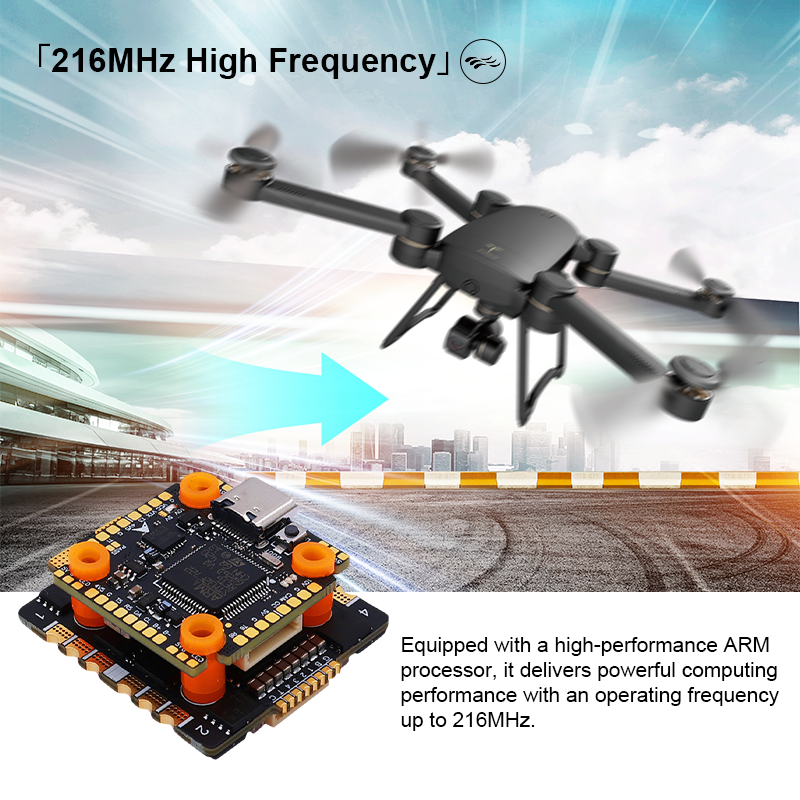 F722 Mini Flight Controller Stack 65A 8S 4in1 ESC High Performance Flight Controller with Integrating 5V/10V Dual BEC for FPV Racing Drones Parts
