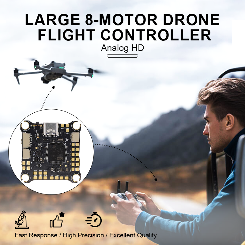 F405 Flight Controller with 5V/12V Dual BEC High Performance V2 8S FPV Flight Controller for FPV RC Racing Drones Freestyle Quadcopter