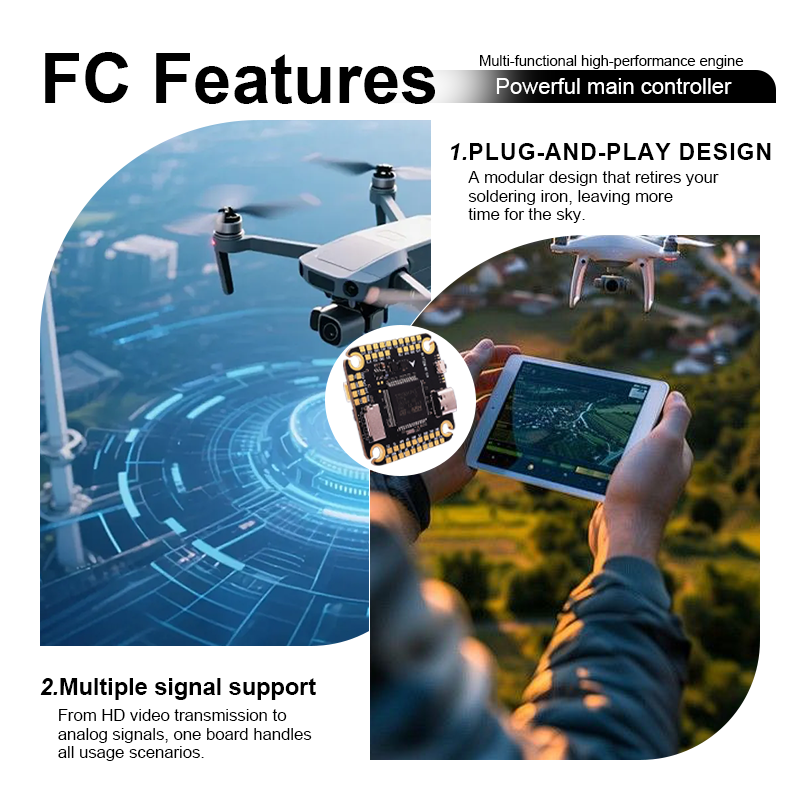 H743 2-12S FPV Flight Controller with Integrating 5V/12V Dual BEC High Performance ICM42688P Flight Controller for FPV Racing Drones Freestyle
