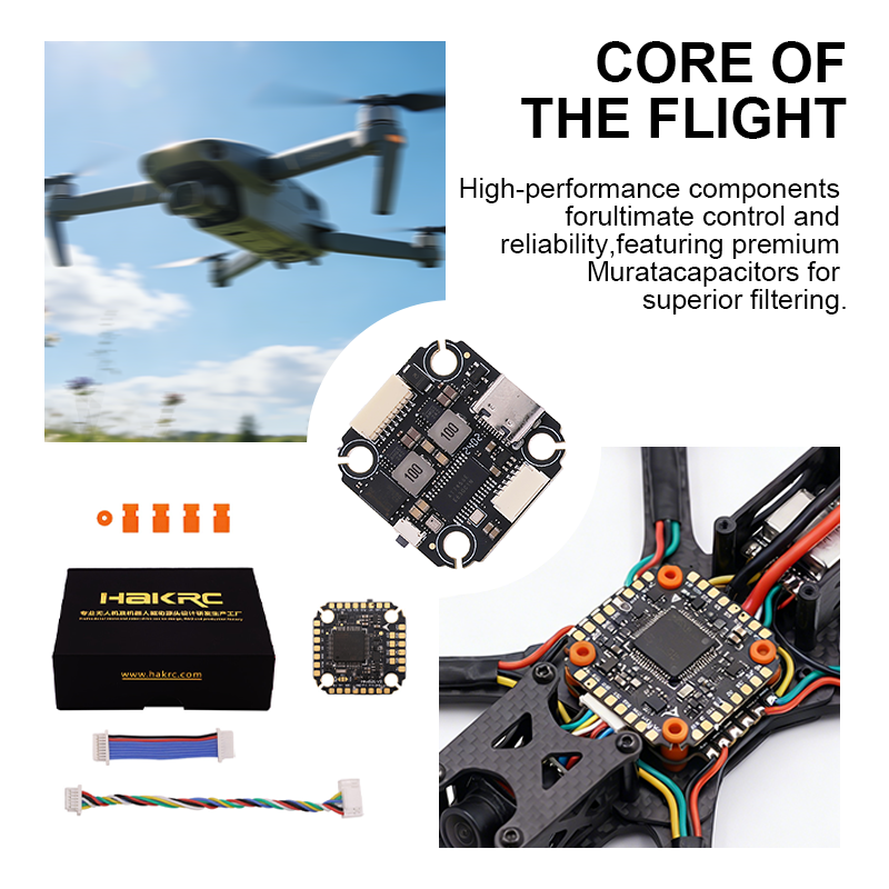 F4520 FPV Flight Controller with Integrating 5V/10V Dual BEC 2-6S Flight Controller Stack for FPV Racing Freestyle Drone Parts