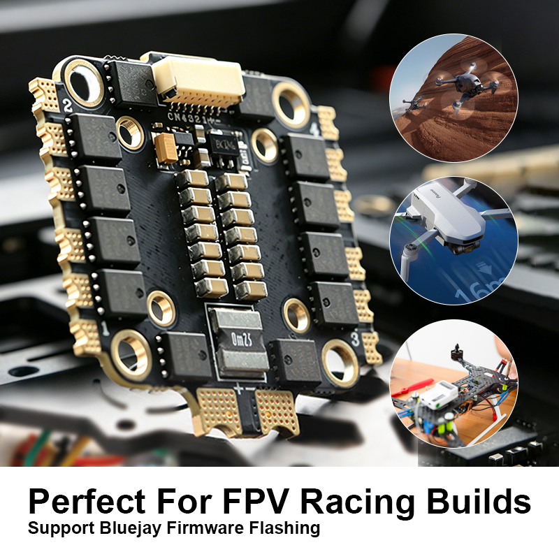 50/55A 6S 4in1 ESC with Dual Pad High Performance FPV Flight Controller Stack for FPV Racing Drone Parts