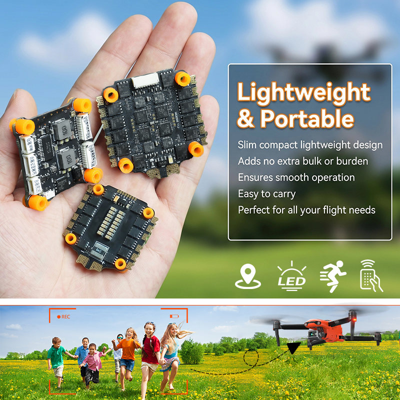 F405 Flight Controller with Integrating 5V/10V Dual BEC 60A 4in1 ESC Mini Flight Controller Stack for FPV Racing Drones Parts