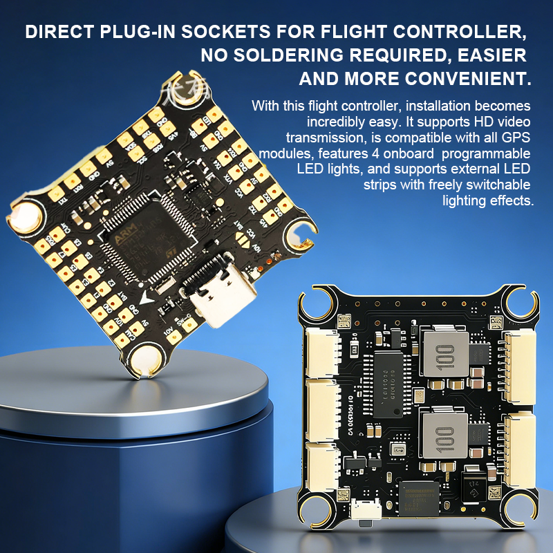 F405 Flight Controller with Integrating 5V/10V Dual BEC 2-6S V2 Flight Controller Stack for FPV Freestyle Drones Parts
