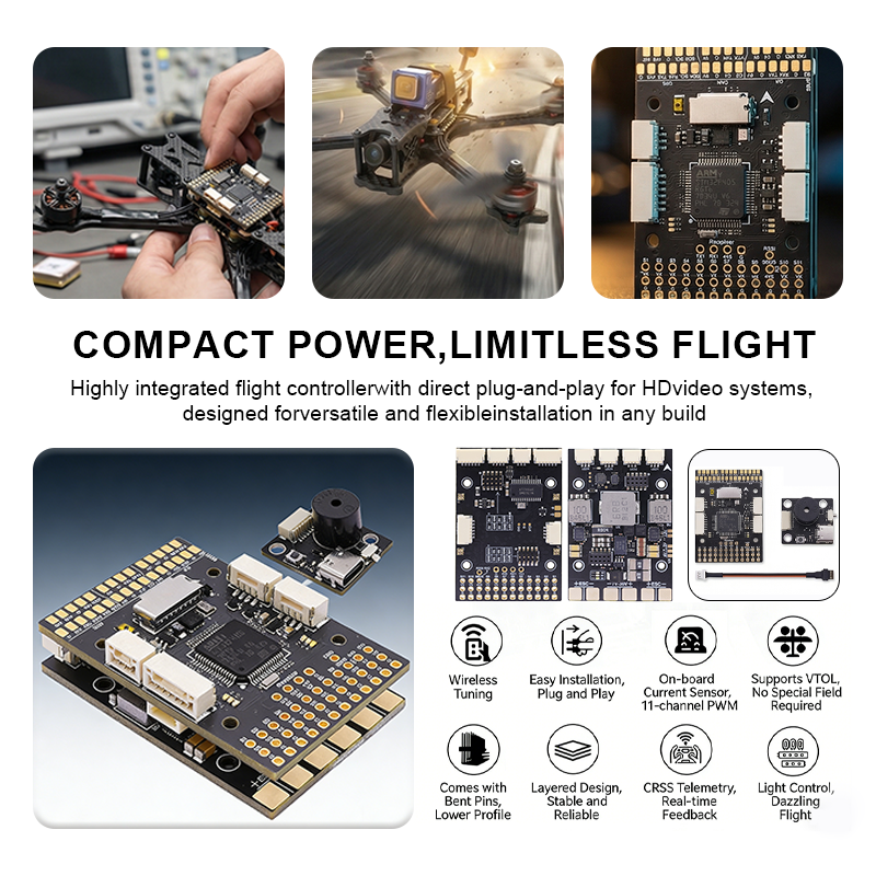 F405 Flight Controller with C1/C2 Dual Camera 2-6S Fixed Wing FPV Flight Controller for FPV Racing Drones Freestyle