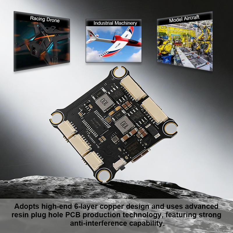 F405 Flight Controller with 5V/12V Dual BEC High Performance V2 8S FPV Flight Controller for FPV RC Racing Drones Freestyle Quadcopter