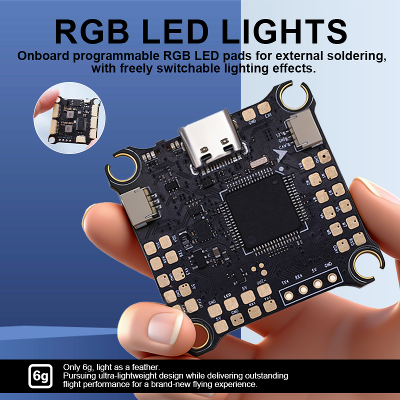 F4520 FPV Flight Controller with 5V/10V Dual BEC 2-6S Flight Controller Stack for FPV Racing Drones Freestyle Quadcopter